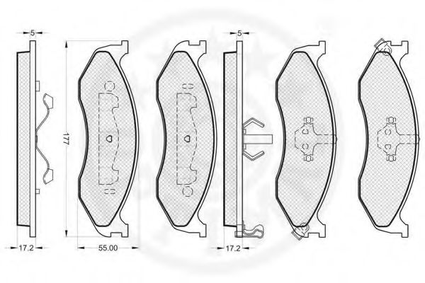 Imagine set placute frana,frana disc OPTIMAL 12020