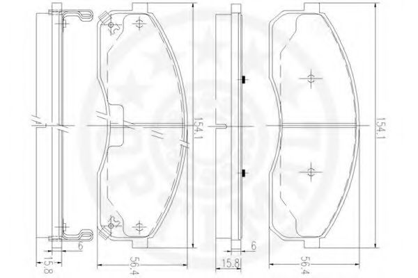 Imagine set placute frana,frana disc OPTIMAL 12024