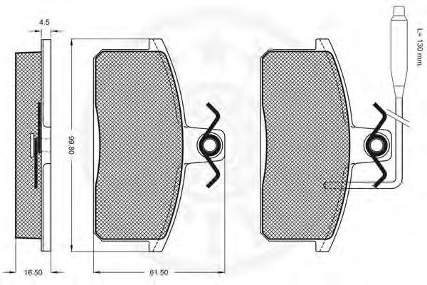 Imagine set placute frana,frana disc OPTIMAL 12041