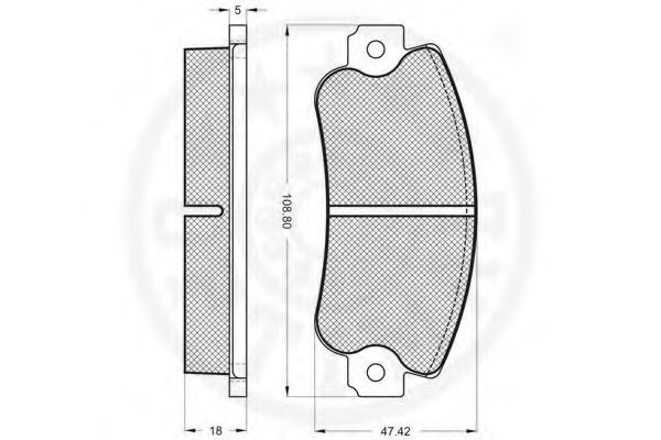 Imagine set placute frana,frana disc OPTIMAL 12043