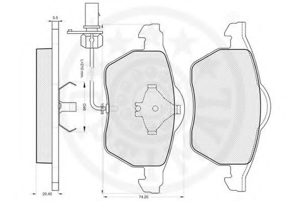 Imagine set placute frana,frana disc OPTIMAL 12076