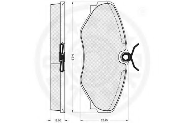 Imagine set placute frana,frana disc OPTIMAL 12112