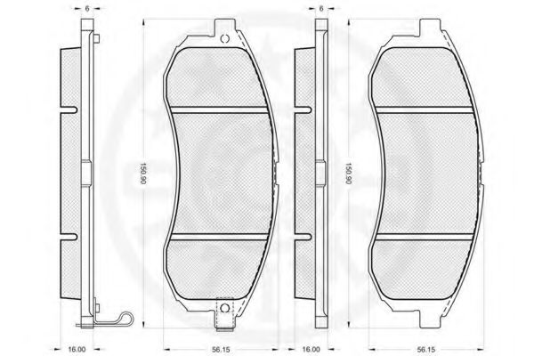 Imagine set placute frana,frana disc OPTIMAL 12117