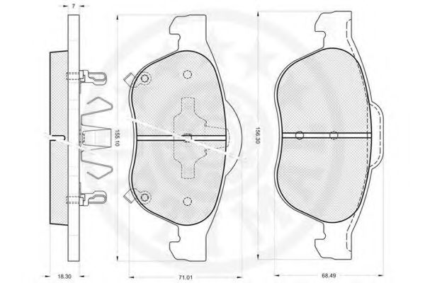 Imagine set placute frana,frana disc OPTIMAL 12147