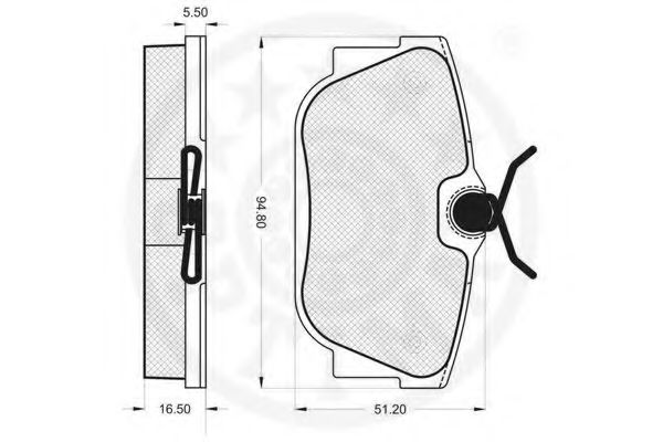 Imagine set placute frana,frana disc OPTIMAL 12188