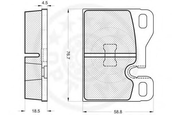 Imagine set placute frana,frana disc OPTIMAL 12196