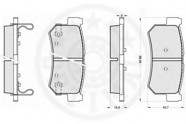 Imagine set placute frana,frana disc OPTIMAL 12209