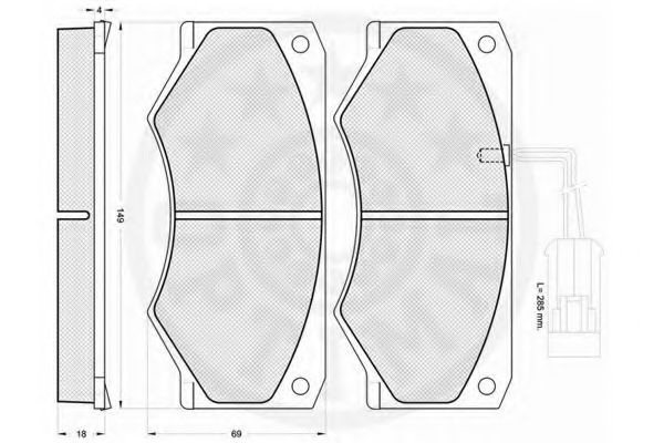 Imagine set placute frana,frana disc OPTIMAL 12218