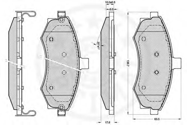 Imagine set placute frana,frana disc OPTIMAL 12219