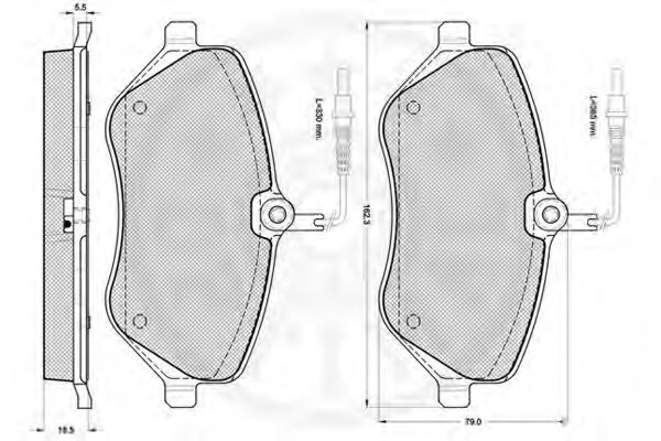 Imagine set placute frana,frana disc OPTIMAL 12224