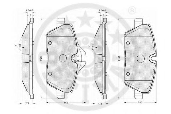 Imagine set placute frana,frana disc OPTIMAL 12232