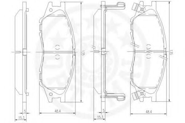 Imagine set placute frana,frana disc OPTIMAL 12266