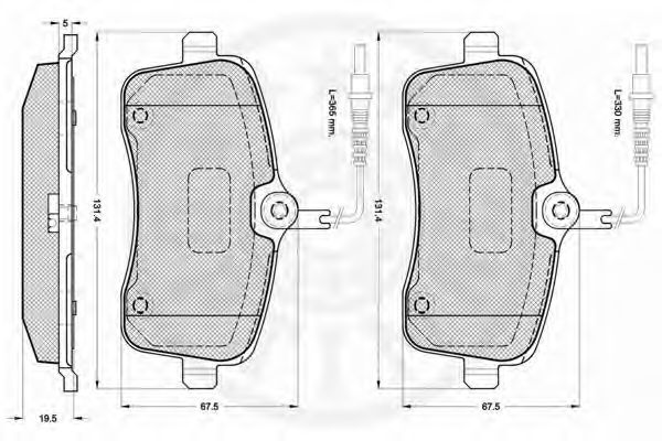 Imagine set placute frana,frana disc OPTIMAL 12274