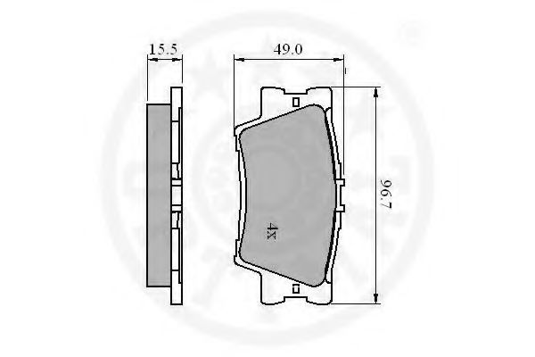 Imagine set placute frana,frana disc OPTIMAL 12311