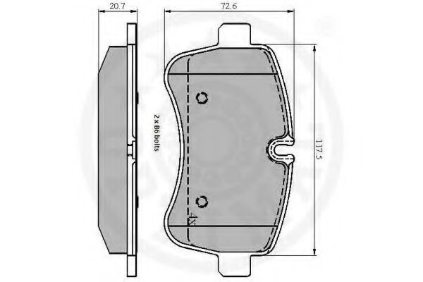 Imagine set placute frana,frana disc OPTIMAL 12339