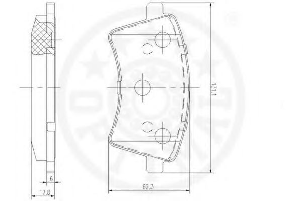 Imagine set placute frana,frana disc OPTIMAL 12462