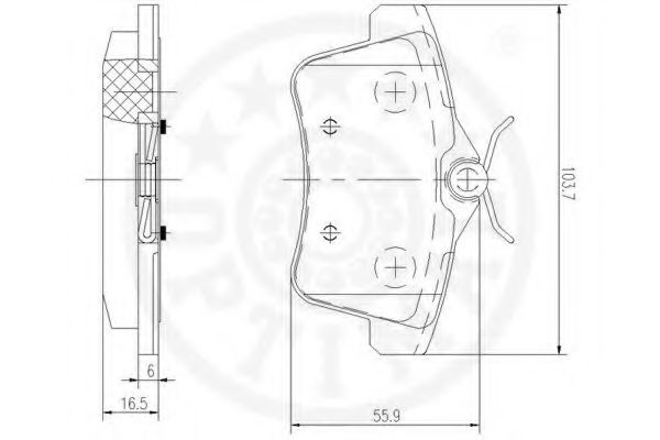 Imagine set placute frana,frana disc OPTIMAL 12468