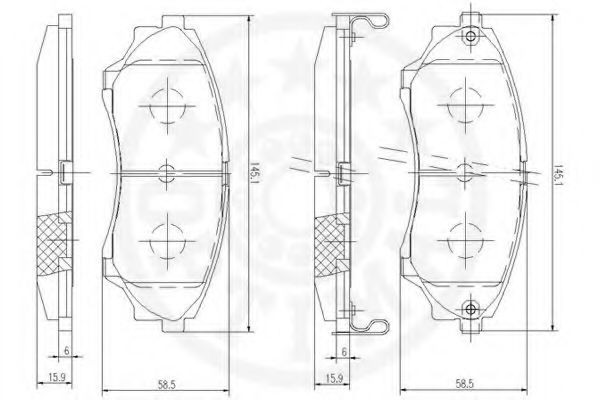 Imagine set placute frana,frana disc OPTIMAL 12491