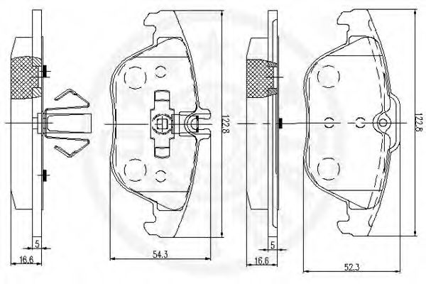 Imagine set placute frana,frana disc OPTIMAL 12515