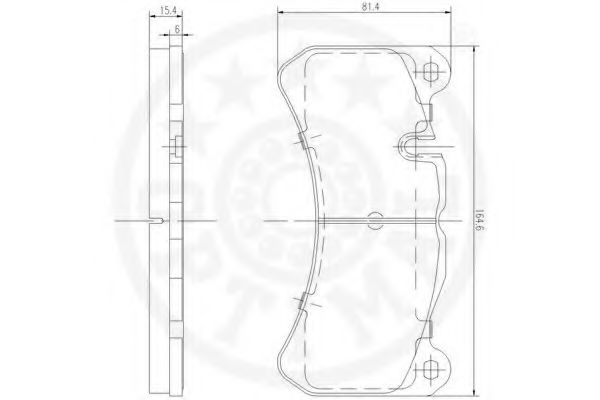 Imagine set placute frana,frana disc OPTIMAL 12518