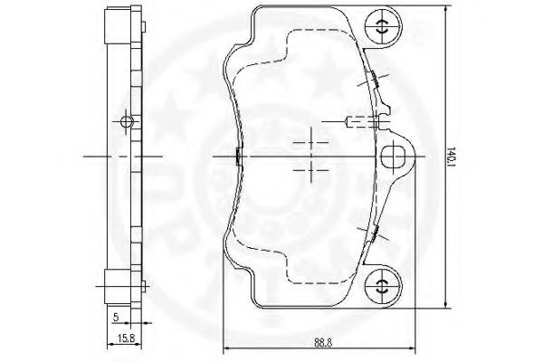 Imagine set placute frana,frana disc OPTIMAL 12523