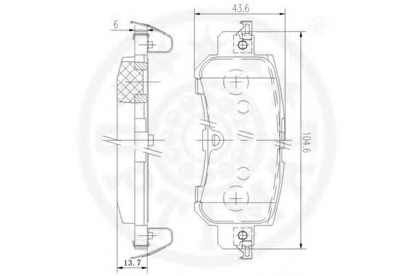 Imagine set placute frana,frana disc OPTIMAL 12591