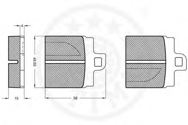 Imagine set placute frana,frana disc OPTIMAL 2137