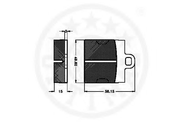 Imagine set placute frana,frana disc OPTIMAL 2195