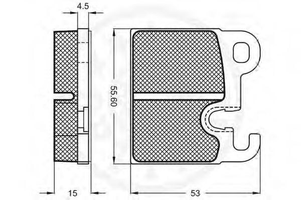 Imagine set placute frana,frana disc OPTIMAL 2369