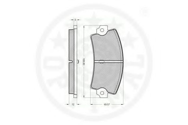 Imagine set placute frana,frana disc OPTIMAL 3500/12