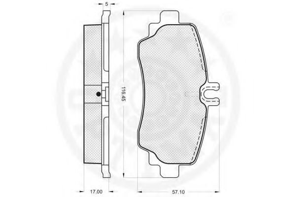 Imagine set placute frana,frana disc OPTIMAL 65022