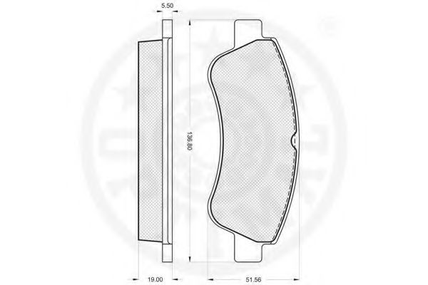 Imagine set placute frana,frana disc OPTIMAL 84010