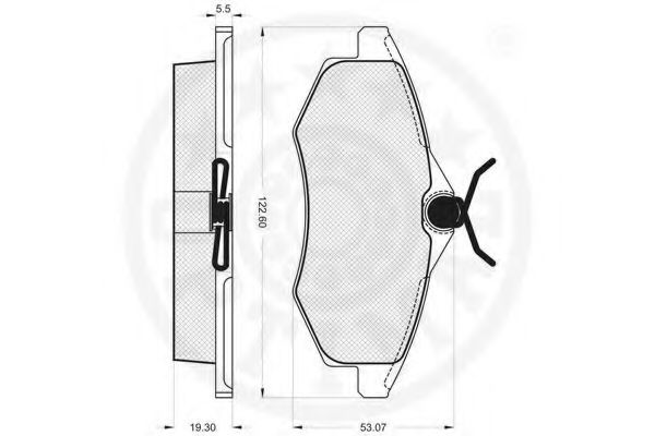 Imagine set placute frana,frana disc OPTIMAL 88100