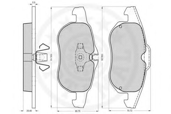 Imagine set placute frana,frana disc OPTIMAL 88800