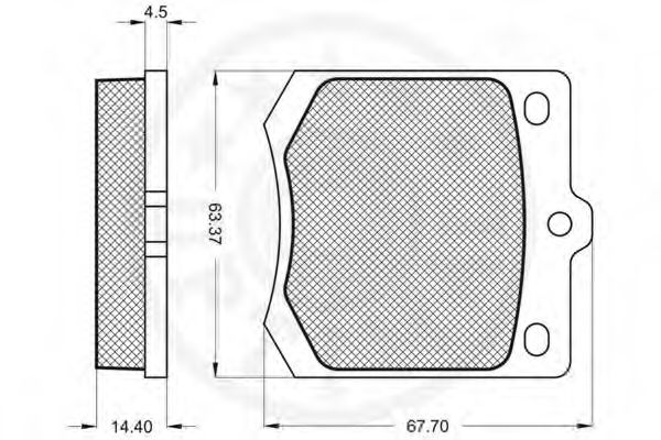 Imagine set placute frana,frana disc OPTIMAL 9133