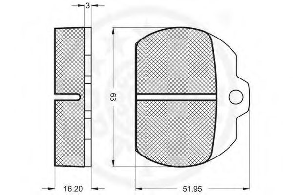 Imagine set placute frana,frana disc OPTIMAL 9153