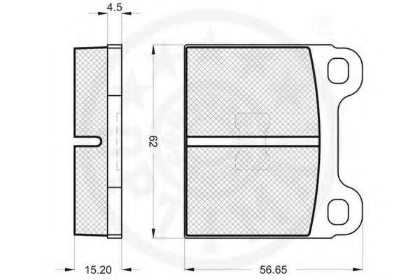 Imagine set placute frana,frana disc OPTIMAL 9162