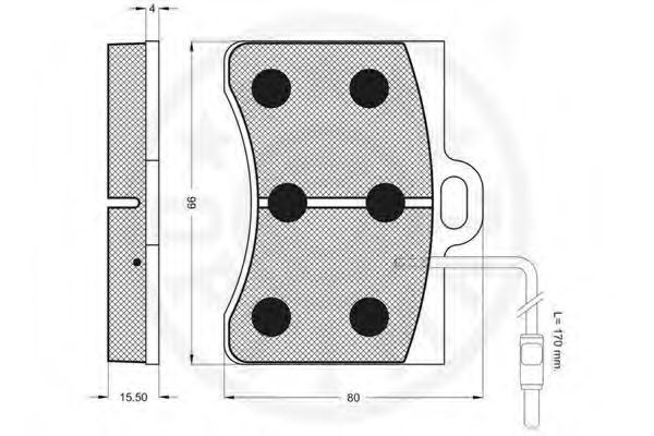 Imagine set placute frana,frana disc OPTIMAL 9170