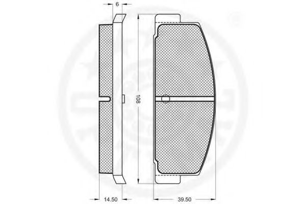 Imagine set placute frana,frana disc OPTIMAL 9202