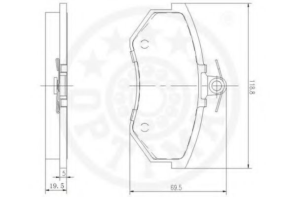 Imagine set placute frana,frana disc OPTIMAL 9271