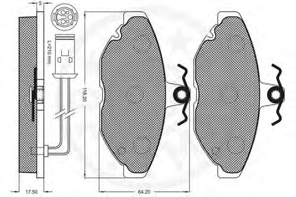 Imagine set placute frana,frana disc OPTIMAL 9350