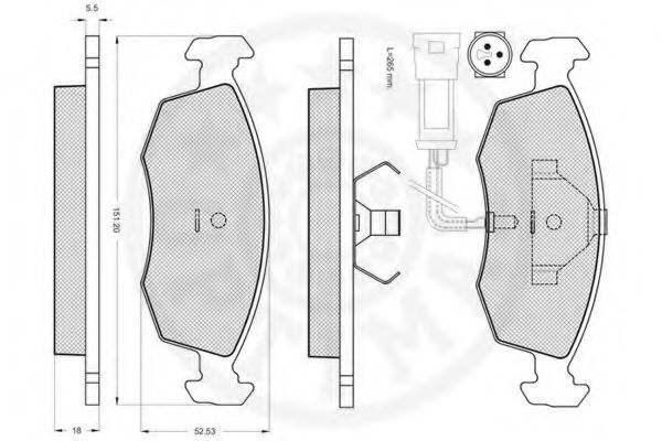 Imagine set placute frana,frana disc OPTIMAL 9357