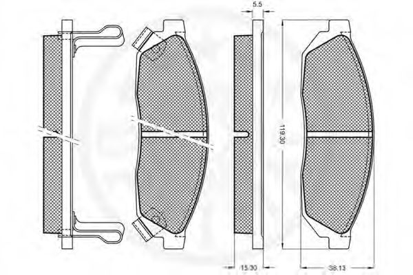 Imagine set placute frana,frana disc OPTIMAL 9377