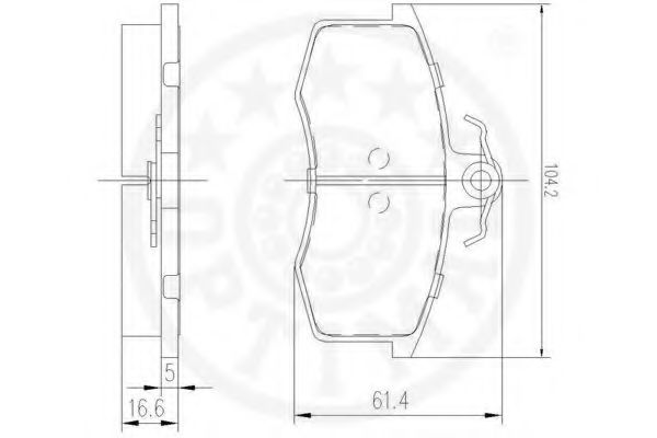 Imagine set placute frana,frana disc OPTIMAL 9448