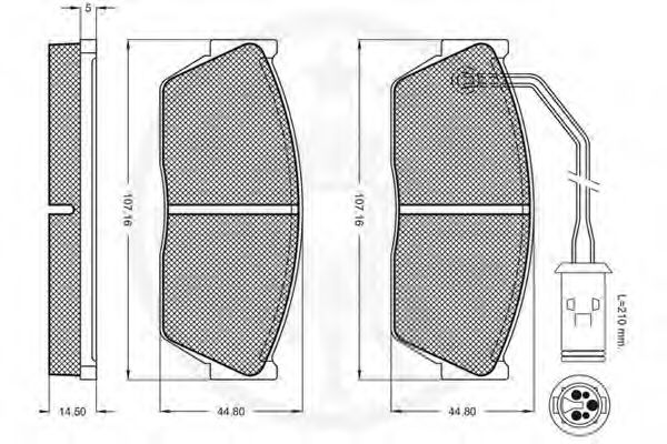 Imagine set placute frana,frana disc OPTIMAL 9474