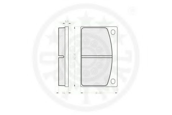 Imagine set placute frana,frana disc OPTIMAL 9482