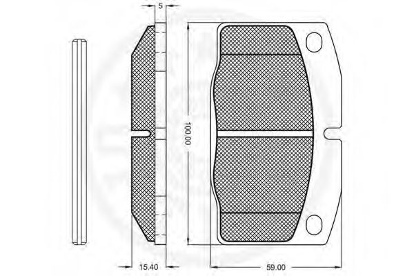 Imagine set placute frana,frana disc OPTIMAL 9524