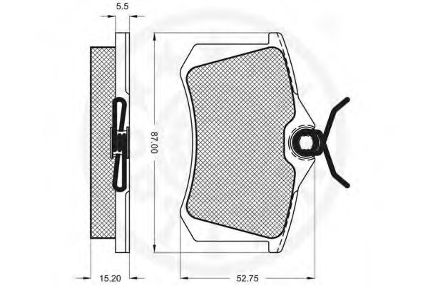 Imagine set placute frana,frana disc OPTIMAL 9548