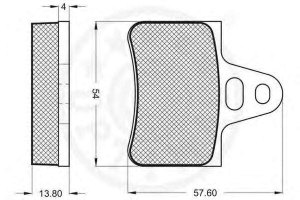 Imagine set placute frana,frana disc OPTIMAL 9550