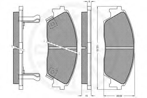 Imagine set placute frana,frana disc OPTIMAL 9571